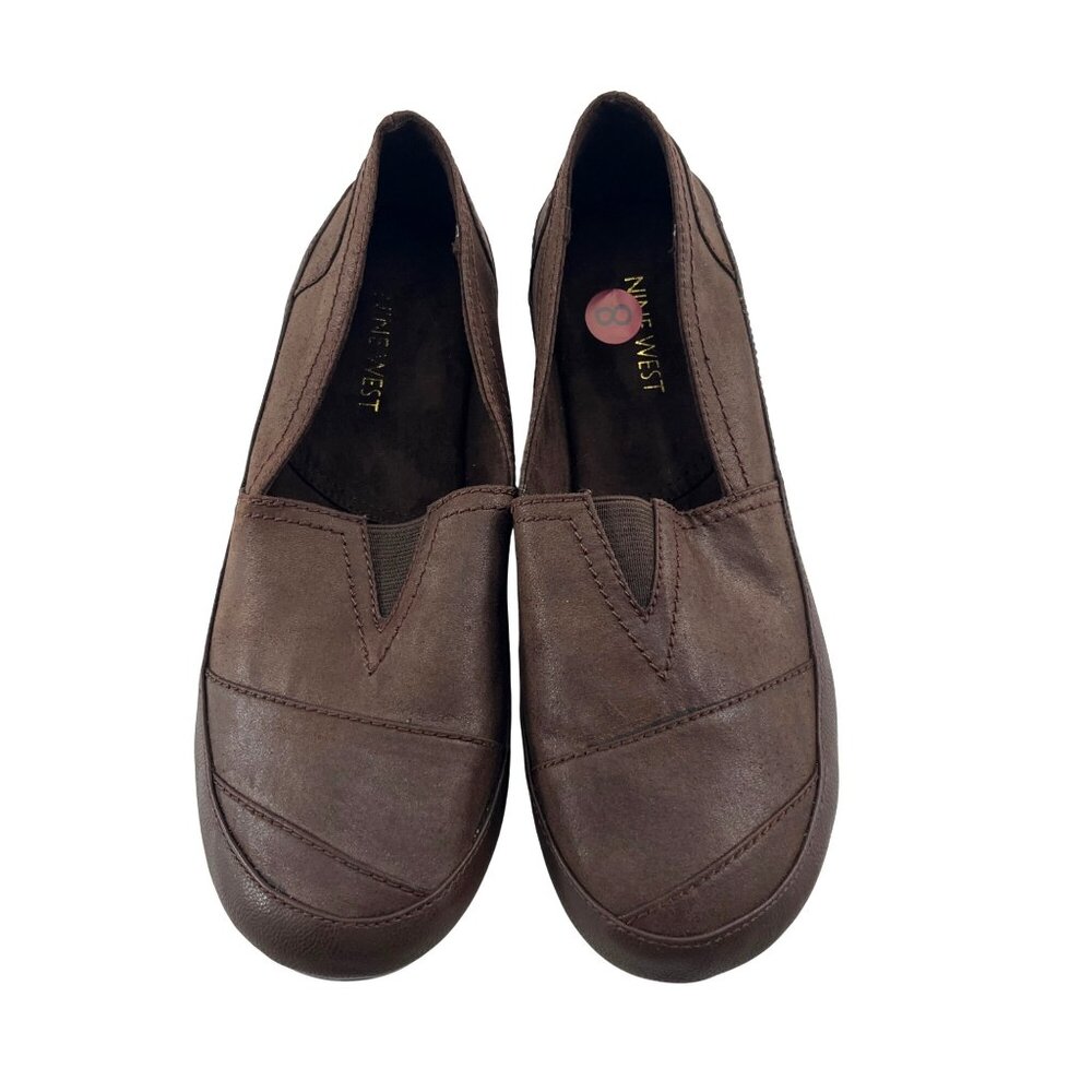 Nine West Womens Brown Slip-On Shoes Size 8‎ Leather